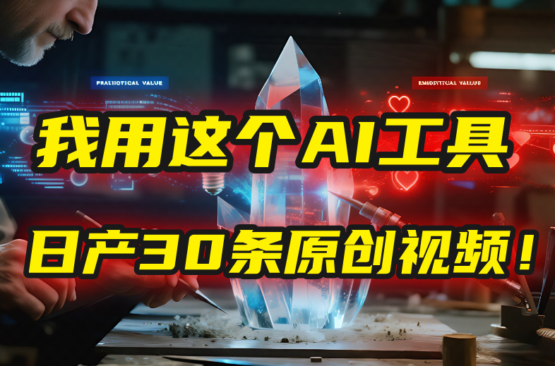 别再真人出镜了！我用这个AI工具，1张照片就能日产30条原创视频！v创吧-网创项目资源站-副业项目-创业项目-搞钱项目v创吧