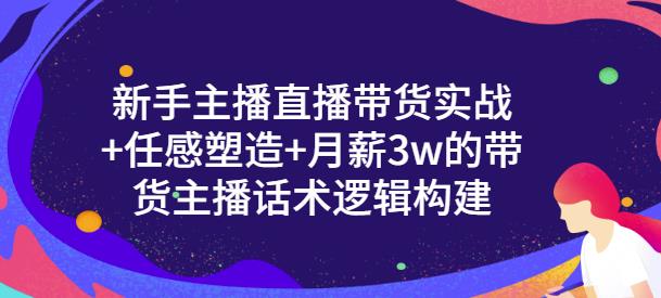 新手主播直播带货实战+信任感塑造+月薪3w的带货主播话术逻辑构建v创吧-网创项目资源站-副业项目-创业项目-搞钱项目v创吧