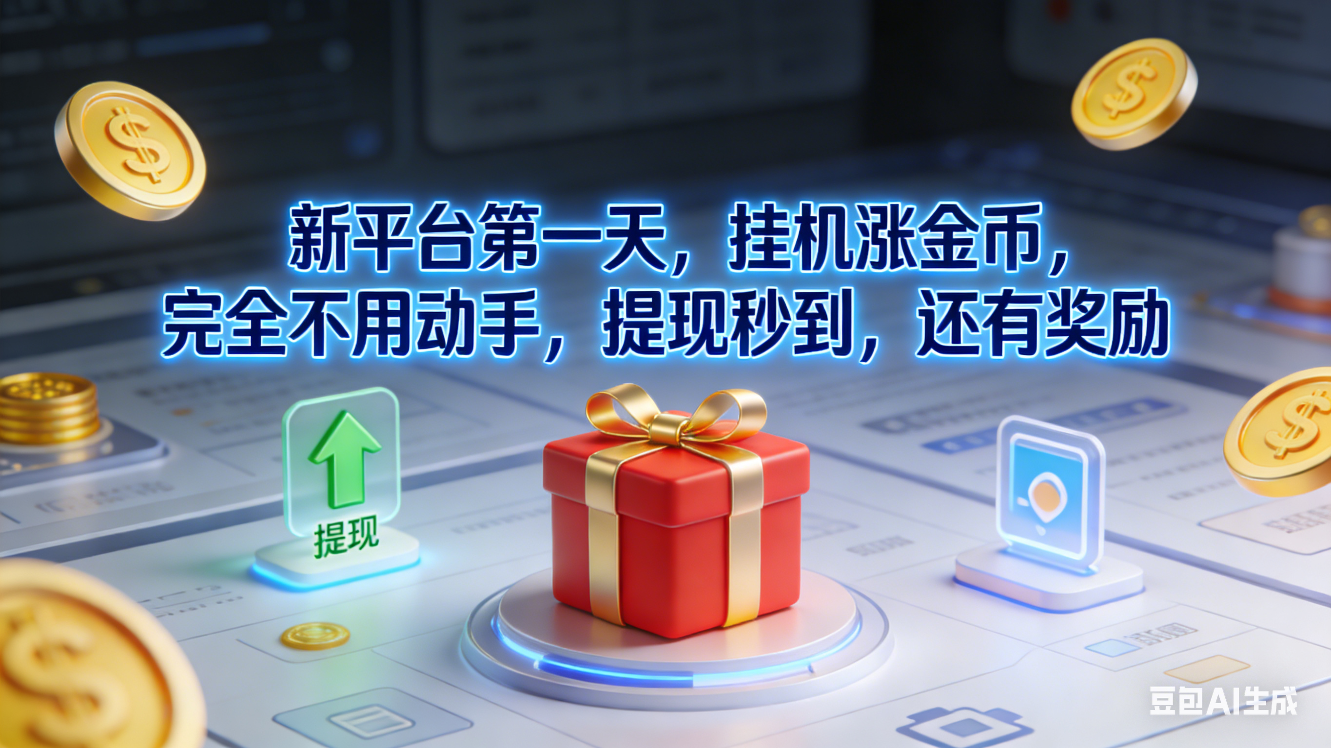 新平台第一天，挂机涨金币，完全不用动手，提现秒到，还有奖励网创吧-网创项目资源站-副业项目-创业项目-搞钱项目v创吧