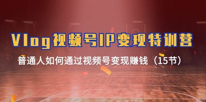 Vlog 视频号IP变现特训营，普通人如何通过视频号变现赚钱（15节）v创吧-网创项目资源站-副业项目-创业项目-搞钱项目v创吧