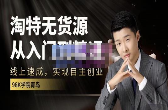 98k学院的淘特无货源线上速成课，从入门到精通，让你最小投入，最高回报v创吧-网创项目资源站-副业项目-创业项目-搞钱项目v创吧
