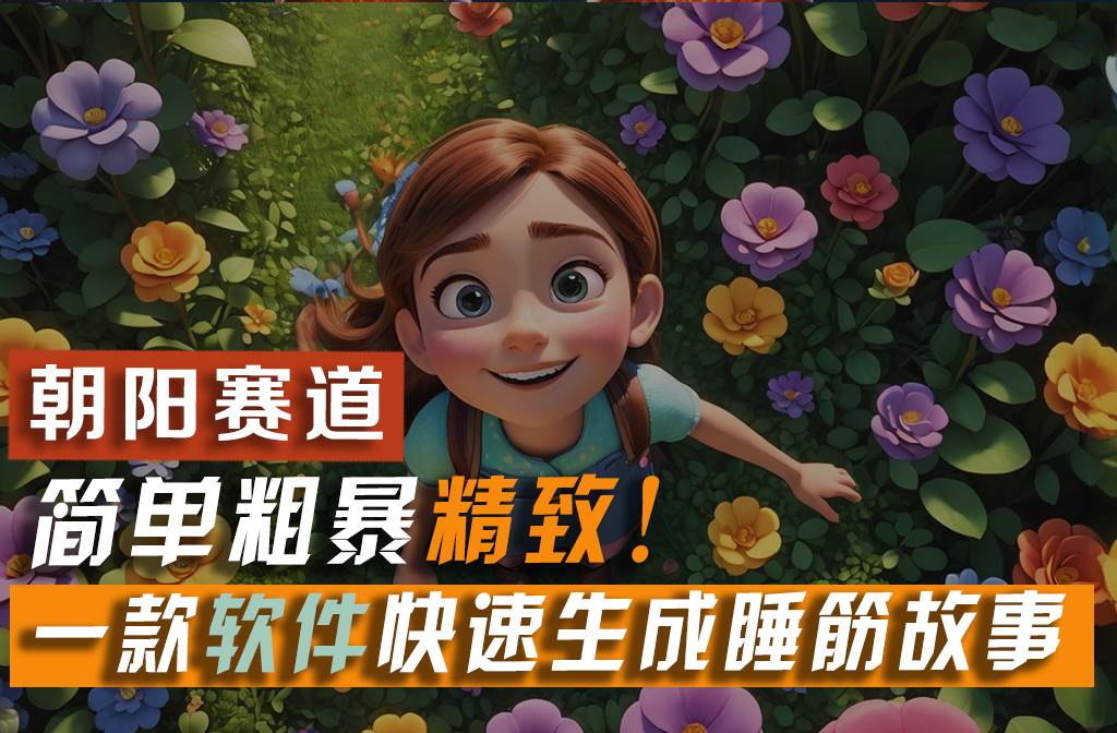 利用一款软件5分钟一条爆款睡前故事，简单粗暴精致！小白月入2w+v创吧-网创项目资源站-副业项目-创业项目-搞钱项目v创吧