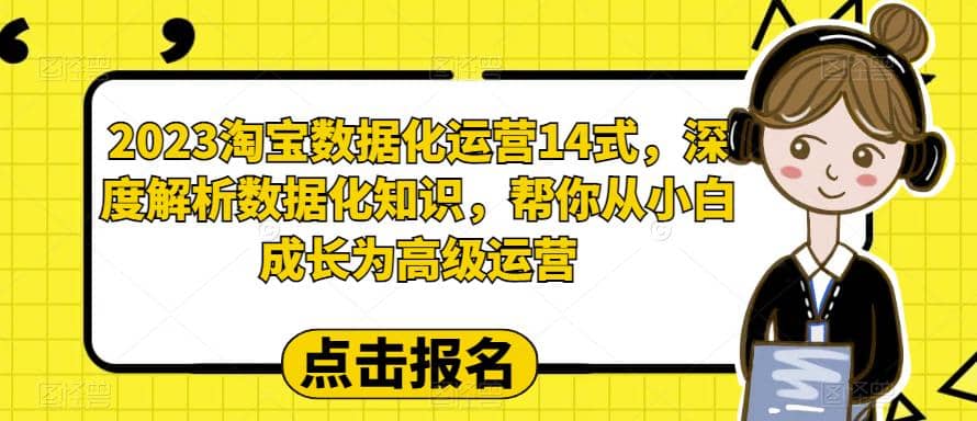 2023淘宝数据化-运营 14式，深度解析数据化知识，帮你从小白成长为高级运营v创吧-网创项目资源站-副业项目-创业项目-搞钱项目v创吧