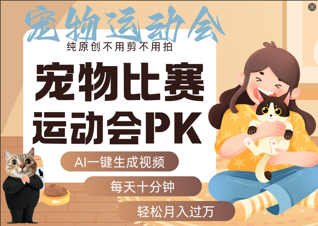 AI萌宠运动员跳水 射击  篮球  足球比赛   每天十分钟 附详细提示词文案库  代替做素材 卖提示词 卖虚拟资料  卖宠物产品 做宠物私人定制产品  带徒弟 带陪跑 卖课  创作者分成 月入5W+v创吧-网创项目资源站-副业项目-创业项目-搞钱项目v创吧