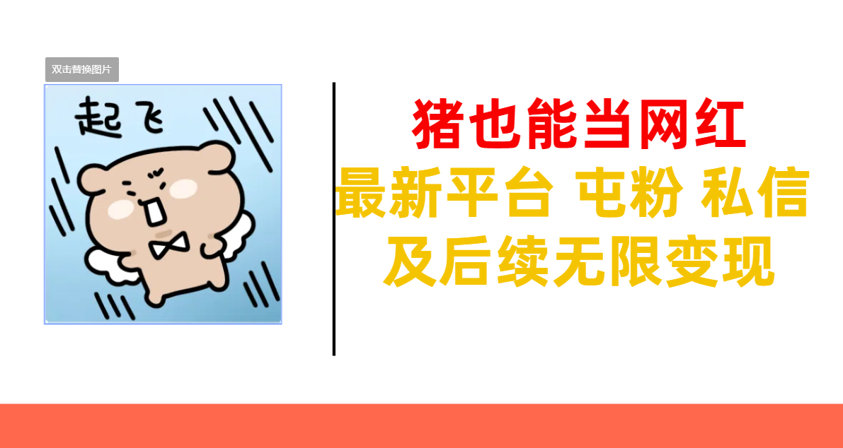 猪也能当网红-最新平台 屯粉 交流 私信 及后续无限变现网创吧-网创项目资源站-副业项目-创业项目-搞钱项目v创吧