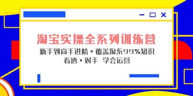 淘宝实操全系列训练营 新手到高手进阶·覆盖·99%知识 看透·对手 学会运营网创吧-网创项目资源站-副业项目-创业项目-搞钱项目v创吧