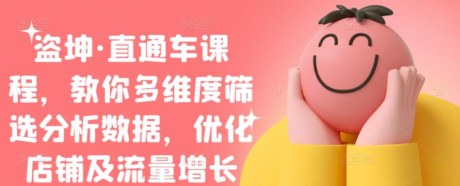 盗坤·直通车课程，教你多维度筛选分析数据，优化店铺及流量增长网创吧-网创项目资源站-副业项目-创业项目-搞钱项目v创吧