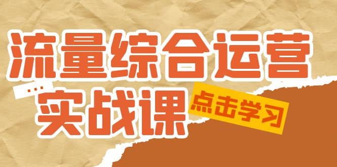 流量综合·运营实战课：短视频、本地生活、个人IP知识付费、直播带货运营v创吧-网创项目资源站-副业项目-创业项目-搞钱项目v创吧