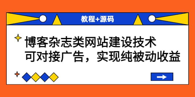 博客杂志类网站建设技术，可对接广告，实现纯被动收益（教程+源码）网创吧-网创项目资源站-副业项目-创业项目-搞钱项目v创吧
