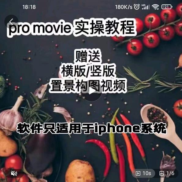 漆十二美食摄影，25​节promovie实操高手课节v创吧-网创项目资源站-副业项目-创业项目-搞钱项目v创吧