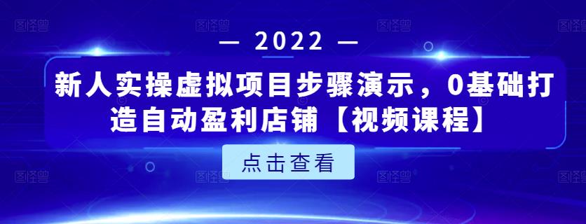 新人实操虚拟项目步骤演示，0基础打造自动盈利店铺【视频课程】网创吧-网创项目资源站-副业项目-创业项目-搞钱项目v创吧