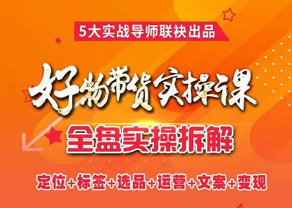 抖音好物带货实操课，全盘拆解抖音好物带货号全套流程打法网创吧-网创项目资源站-副业项目-创业项目-搞钱项目v创吧
