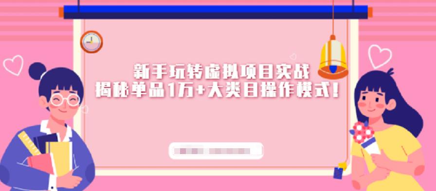 新手玩转虚拟项目实战，揭秘单品1万+大类目操作模式【视频课程】网创吧-网创项目资源站-副业项目-创业项目-搞钱项目v创吧