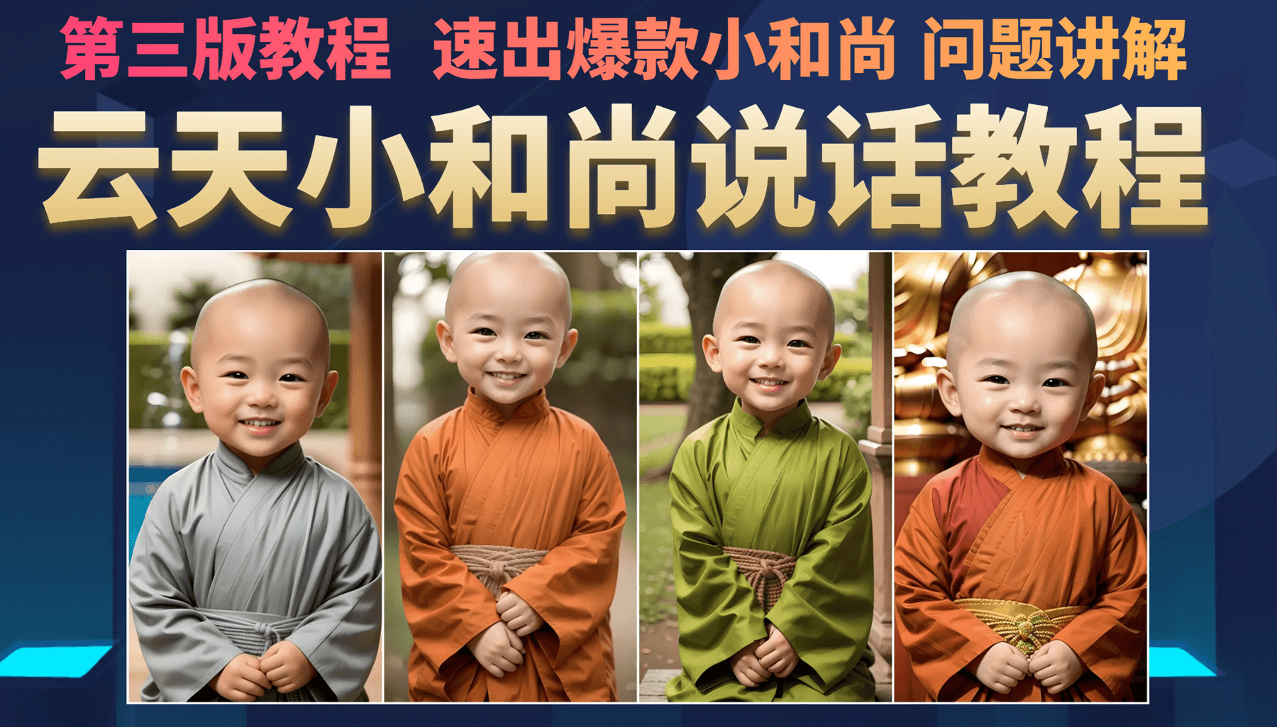 云天小和尚会说话，7天万粉（第3版教程）网创吧-网创项目资源站-副业项目-创业项目-搞钱项目v创吧