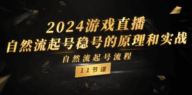 2024游戏直播-自然流起号稳号的原理和实战，自然流起号流程（11节）v创吧-网创项目资源站-副业项目-创业项目-搞钱项目v创吧