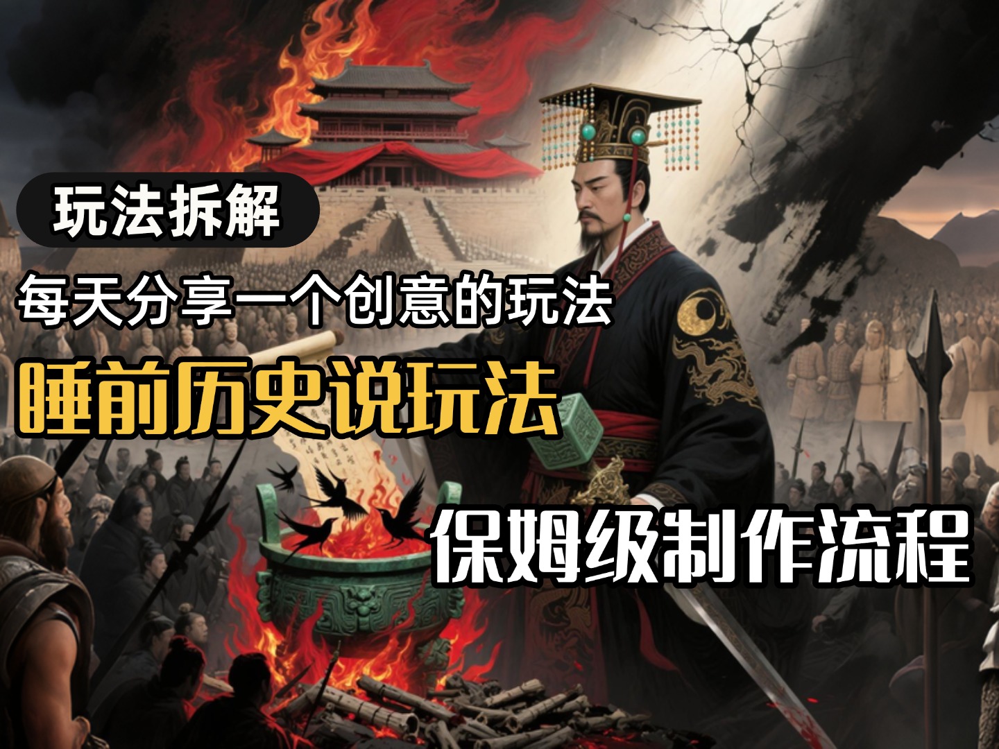 13条作品涨粉24.5万，全流程拆解睡前历史说，保姆级教程v创吧-网创项目资源站-副业项目-创业项目-搞钱项目v创吧