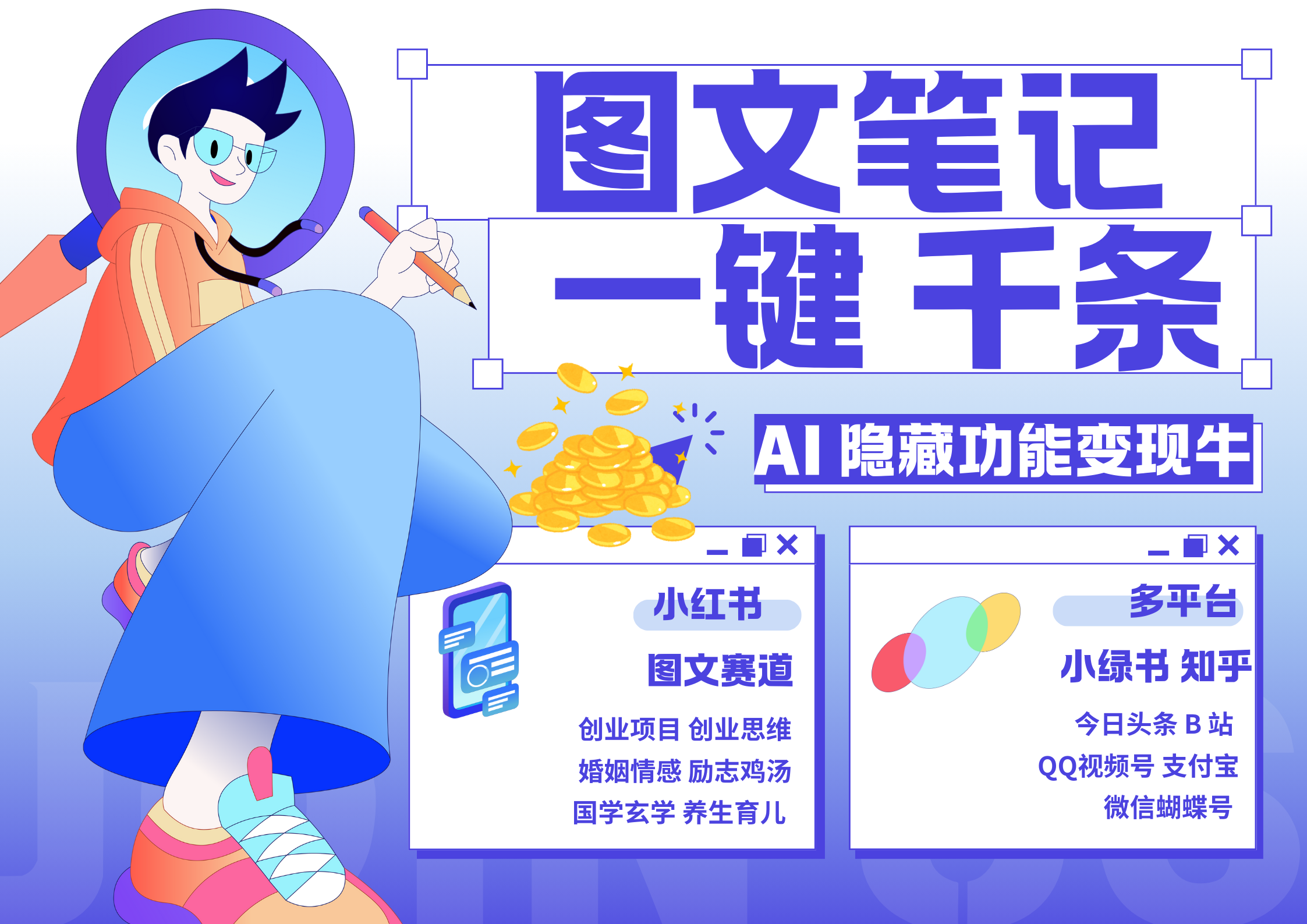 小红书小绿书 秒生图文一键千条 轻松变现3W+v创吧-网创项目资源站-副业项目-创业项目-搞钱项目v创吧