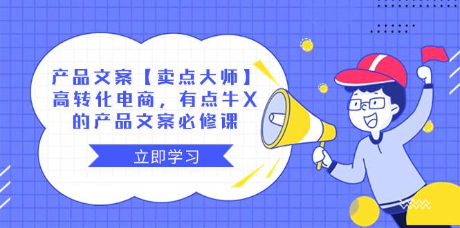 产品文案【卖点大师】高转化电商，有点牛X的 产品文案必修课网创吧-网创项目资源站-副业项目-创业项目-搞钱项目v创吧