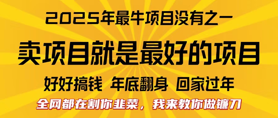 全网都在割你韭菜，我来教你做镰刀。卖项目就是最好的项目，2025年最牛互联网项目v创吧-网创项目资源站-副业项目-创业项目-搞钱项目v创吧