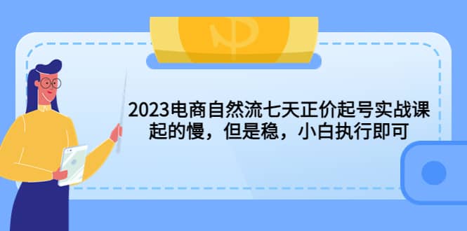 2023电商自然流七天正价起号实战课：起的慢，但是稳，小白执行即可v创吧-网创项目资源站-副业项目-创业项目-搞钱项目v创吧