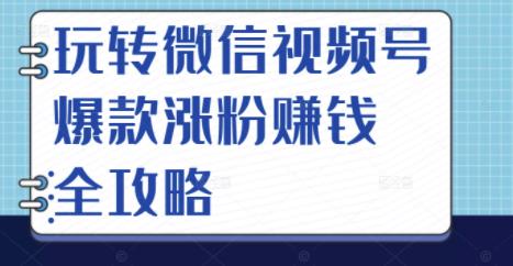 玩转微信视频号爆款涨粉赚钱全攻略，让你快速抓住流量风口，收获红利财富网创吧-网创项目资源站-副业项目-创业项目-搞钱项目v创吧