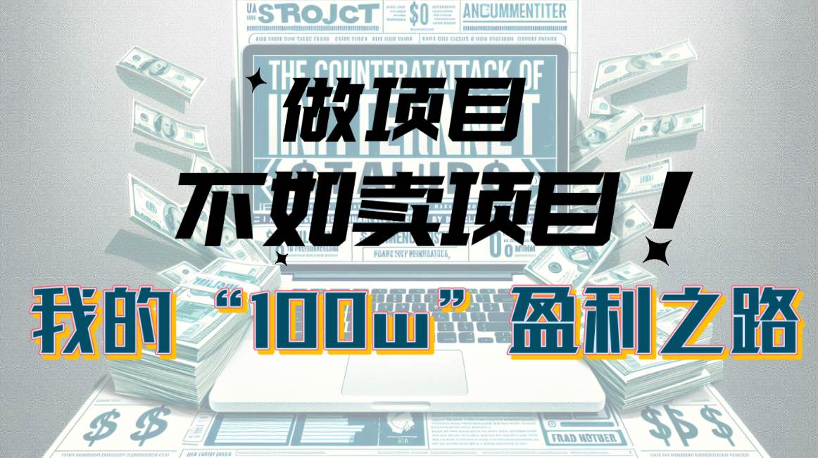 为什么做项目不如卖项目？我的100W+盈利之路v创吧-网创项目资源站-副业项目-创业项目-搞钱项目v创吧