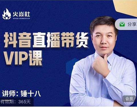 锤十八-抖音直播带货VIP课，专注直播带货有效盈利模式网创吧-网创项目资源站-副业项目-创业项目-搞钱项目v创吧