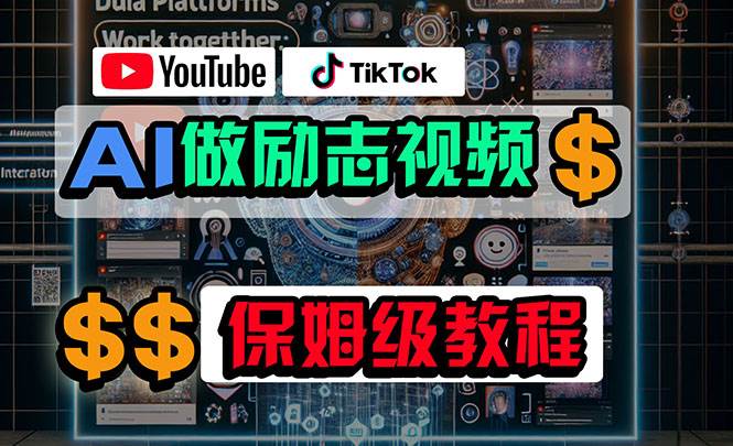 利用AI制作励志视频，在YouTube和TikTok赚钱，小白可做（附工具）v创吧-网创项目资源站-副业项目-创业项目-搞钱项目v创吧