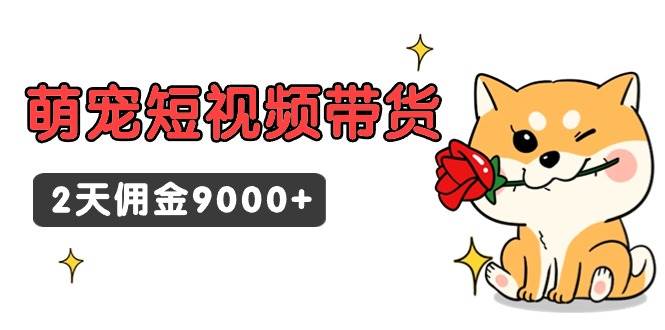 东哲日记·萌宠短视频带货，2天佣金9000+v创吧-网创项目资源站-副业项目-创业项目-搞钱项目v创吧