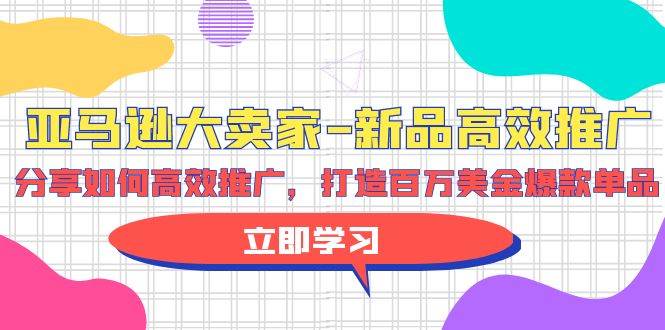 亚马逊 大卖家-新品高效推广，分享如何高效推广，打造百万美金爆款单品v创吧-网创项目资源站-副业项目-创业项目-搞钱项目v创吧