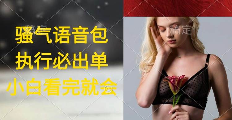 执行就出单，日入2000+，超火骚气语音包，小白看完课程就能马上实操网创吧-网创项目资源站-副业项目-创业项目-搞钱项目v创吧