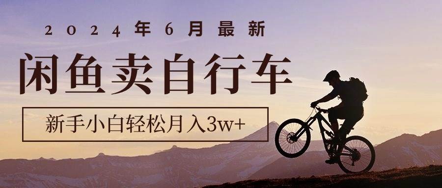 2024年6月最新闲鱼卖自行车，新手小白轻松月入3w+项目网创吧-网创项目资源站-副业项目-创业项目-搞钱项目v创吧