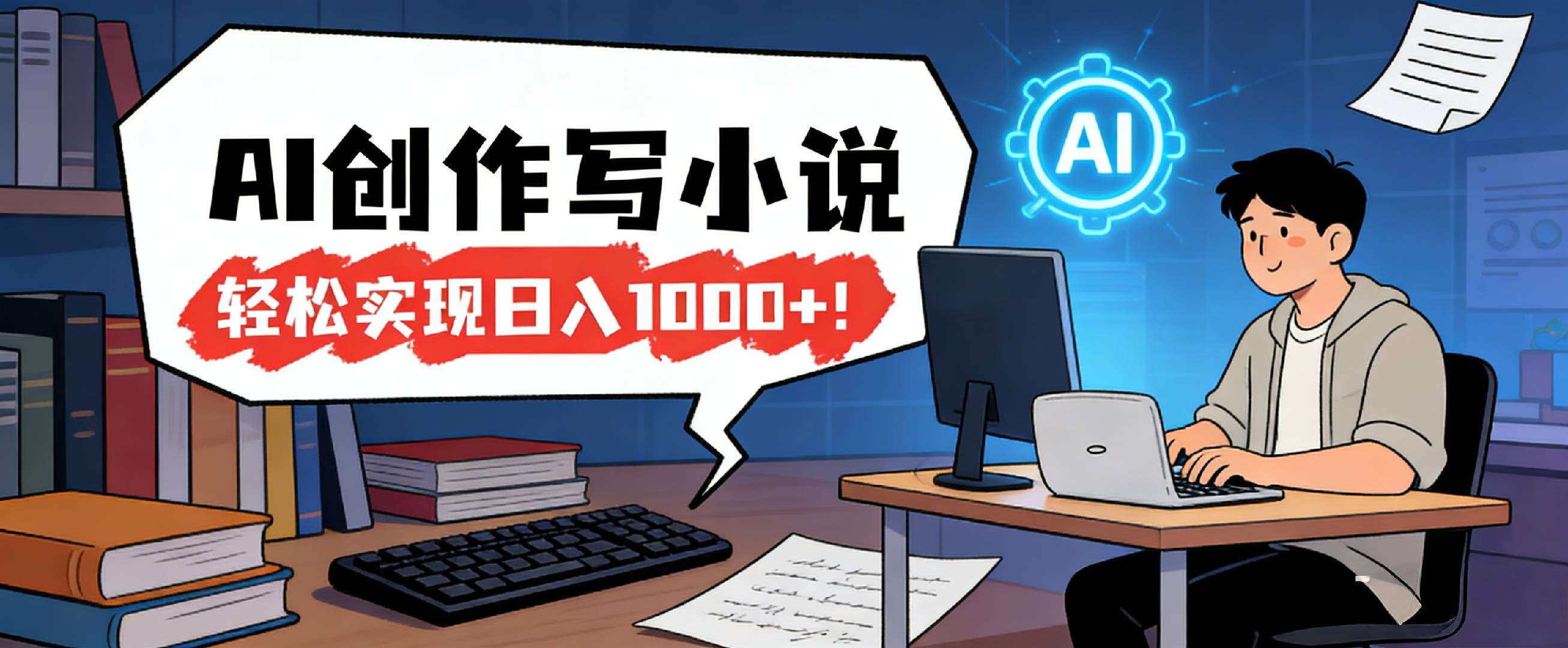 26年最新风口项目，AI工具创作写小说，轻松实现日入1000+v创吧-网创项目资源站-副业项目-创业项目-搞钱项目v创吧