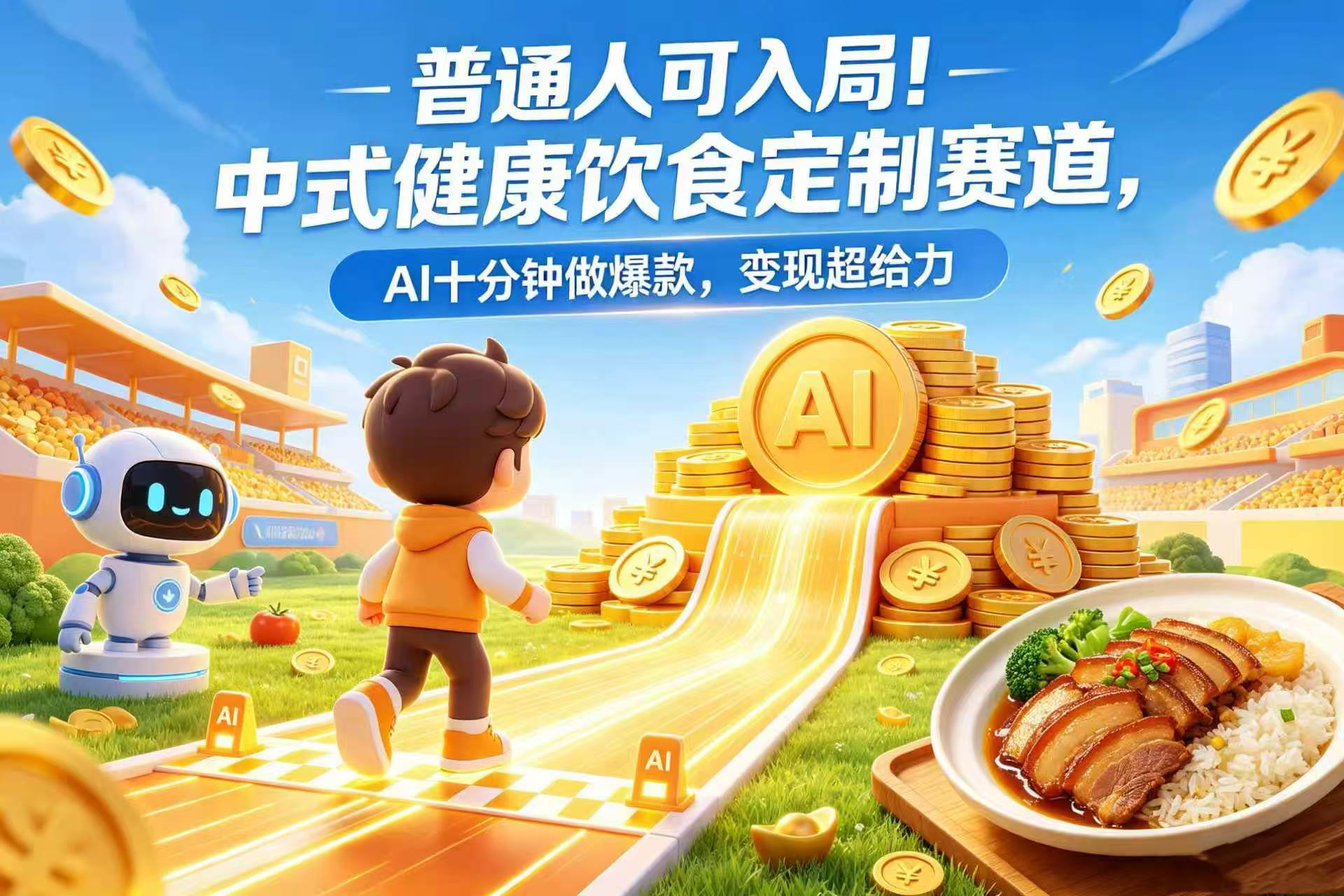 普通人可入局！中式健康饮食定制赛道，AI 十分钟做爆款，变现超给力v创吧-网创项目资源站-副业项目-创业项目-搞钱项目v创吧